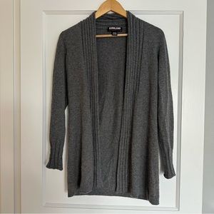 Kirkland Cashmere women’s grey cardigan sweater M
